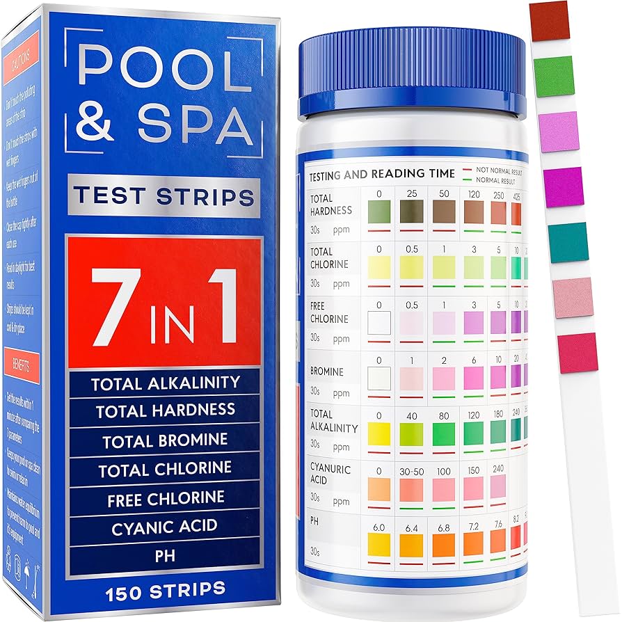 7 in 1 Swimming Pool Test Strips